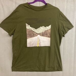 Goodfellow & Co Green Short Sleeve Tee with Graphic Print Mens XL